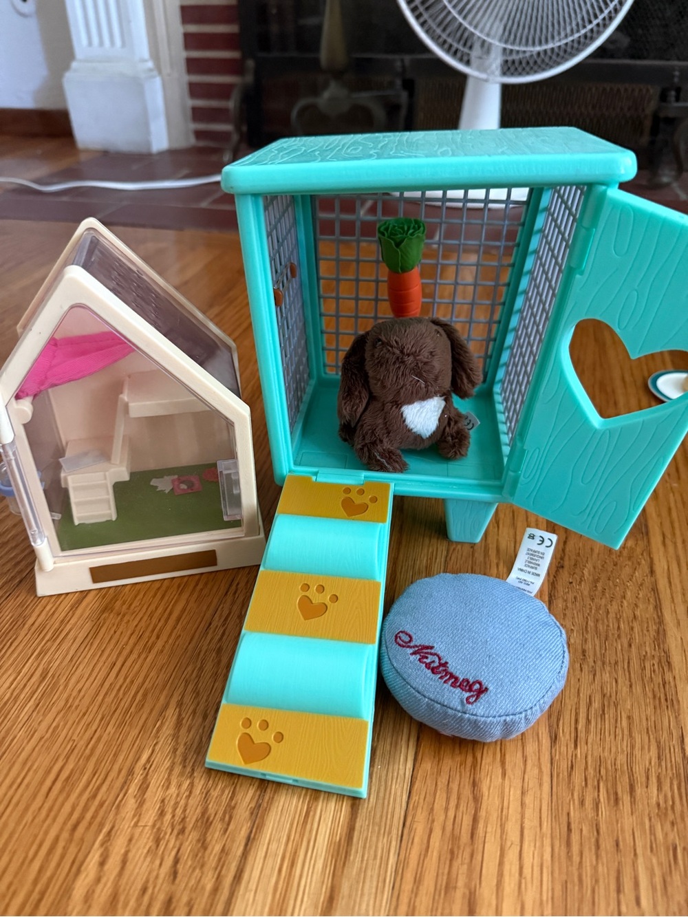 American girl Julie’s bunny nutmeg with cage